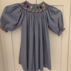 Smocked balloon dress